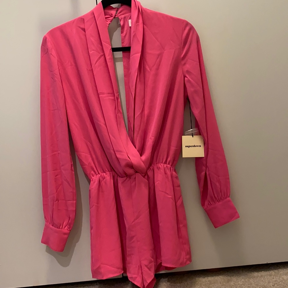 COPY - SUPERDOWN Kaycie Pink Romper - New with Tags